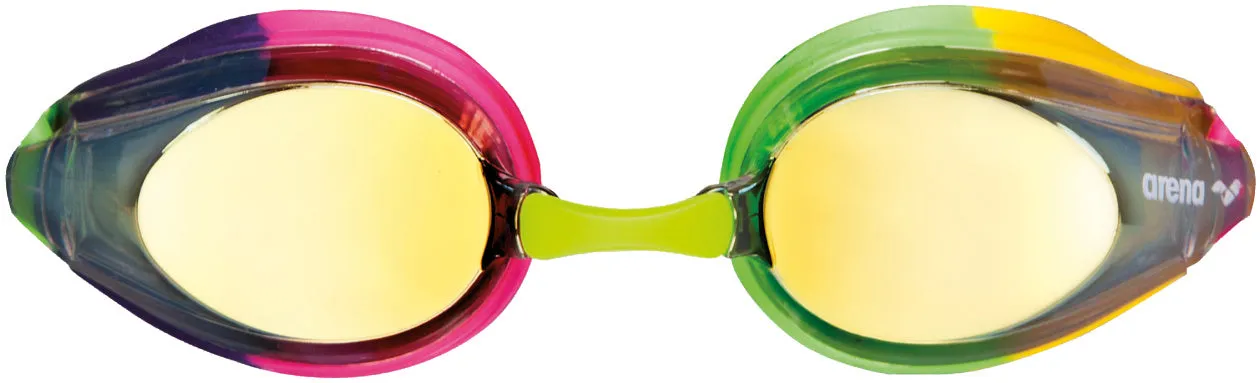 Arena Tracks Mirror Junior Swimming Goggles - Pink
